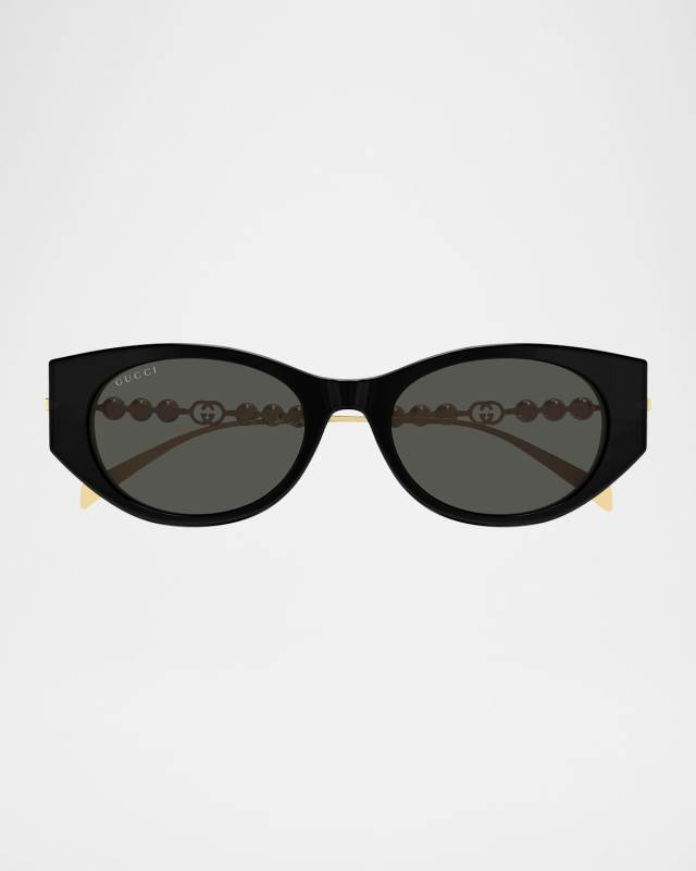 Pearls and Strass 54mm Acetate Cat-Eye Sunglasses